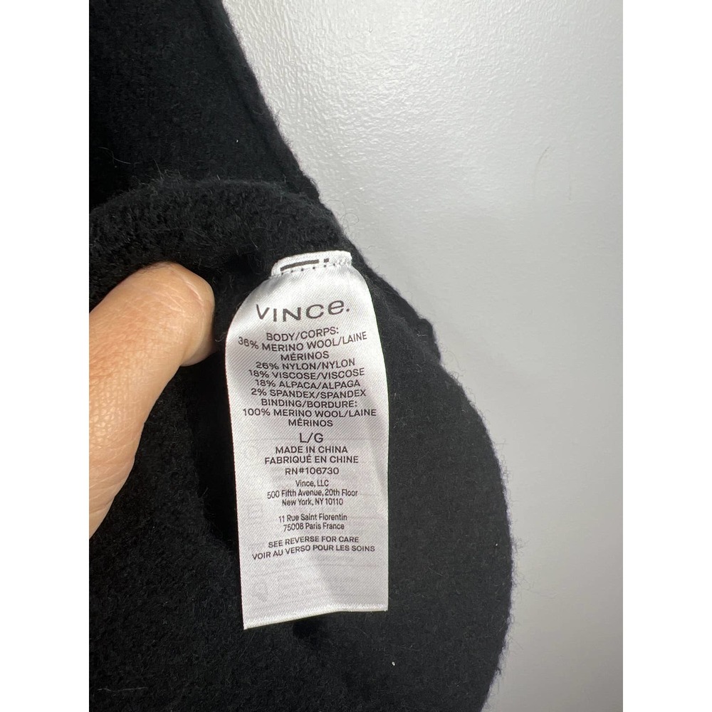 Vince Merino Wool Blend Button Longline Cardigan Women's Black Size: Large NWT - Picture 9 of 11
